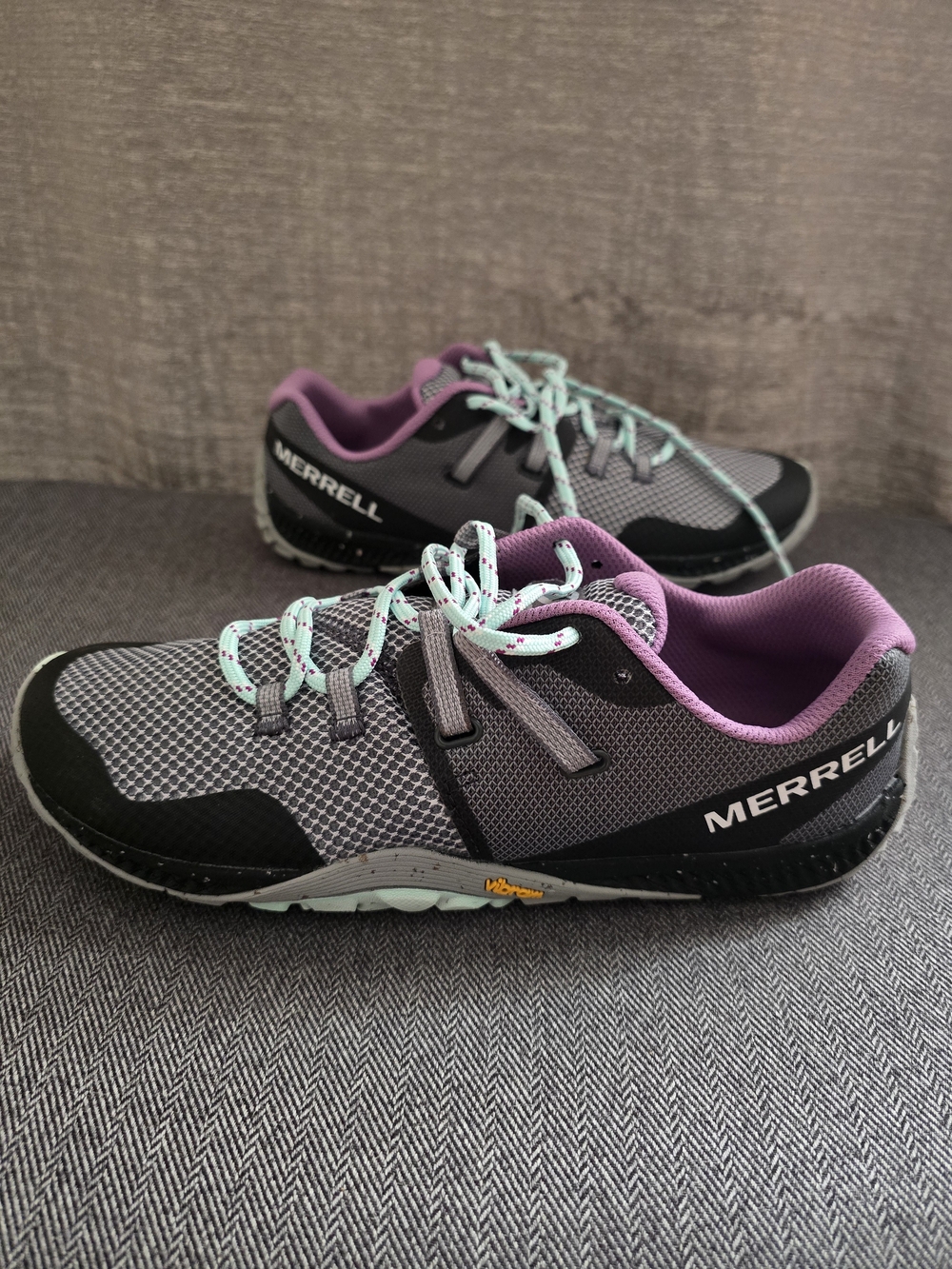 Merrell Women's Gray Purple Trail Glove 6, Size 9